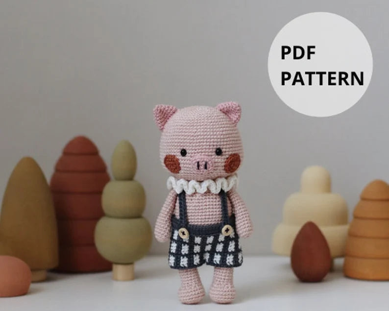 Cruz the Little Pig Amigurumi Crochet Pattern - Create Your Own Adorable Piggy | Hainchan