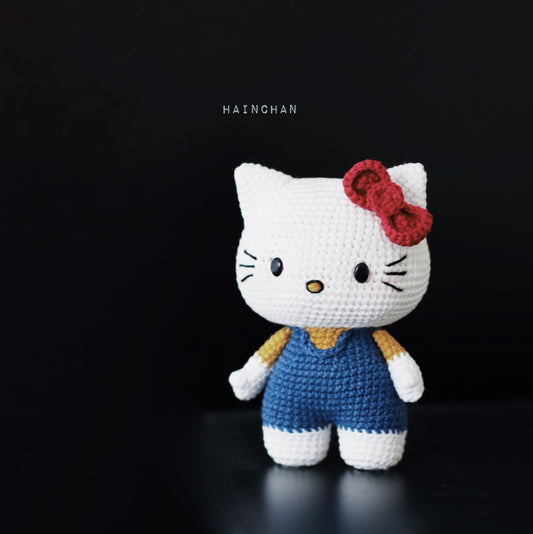 Charming Kitty Crochet Pattern by Hainchan - Whimsical Cat Amigurumi Guide, Instant PDF Download, Handmade Toy Tutorial