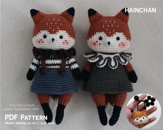 Create a Cute Crochet Fox with Quinn the Fox Pattern by @hainchan - Detailed Instructions and Photos Included