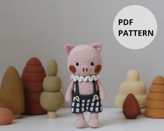 Cruz the Little Pig Amigurumi Crochet Pattern - Create Your Own Adorable Piggy | Hainchan