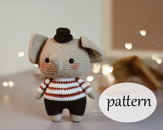 Adorable Little Elephant Amigurumi Crochet Pattern - Create Your Own Pachyderm Toy | Hainchan