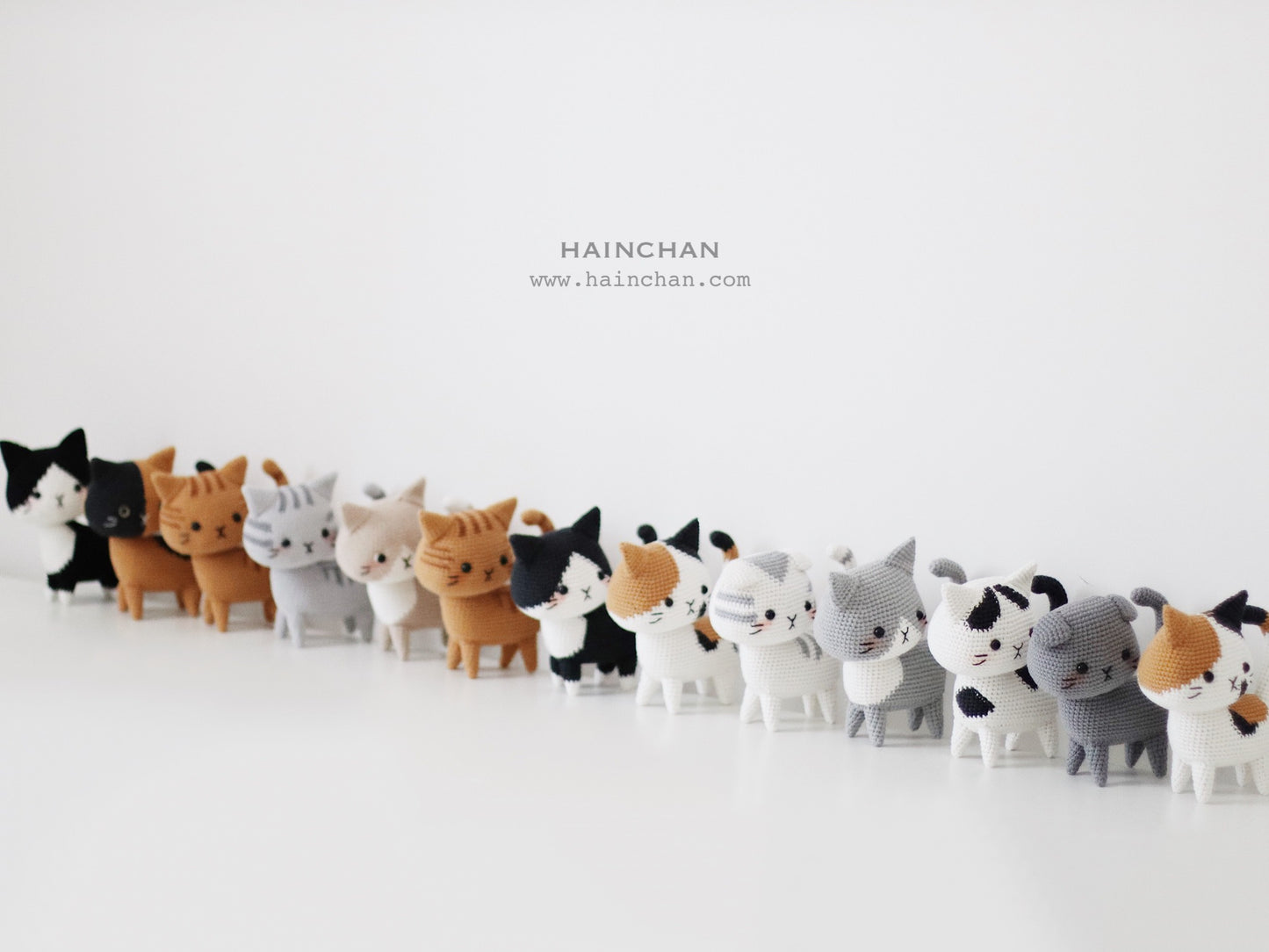 Bundle of 6 Crochet Cat Patterns - Unique Feline Amigurumi Collection by Hainchan, Instant Download PDF